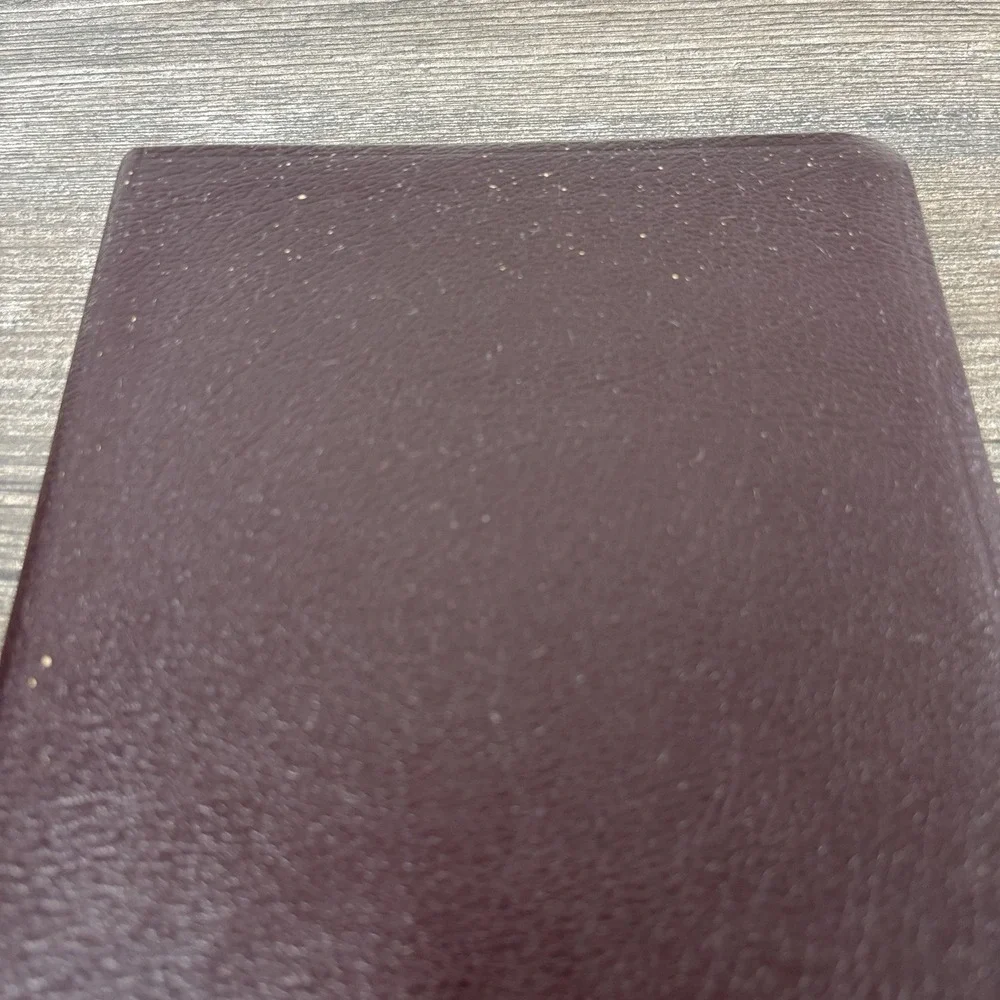 Updated NASB Bonded Brown Leather Large Print Thinline Bible Zondervan 1999